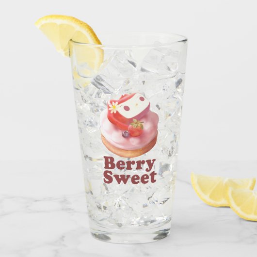 Berry Sweet: Bunny Girl Strawberry Tart Glas (Vorderseite Ice)