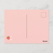 Berry Sweet Celebration Strawberry Birthday Party Postkarte (Rückseite)