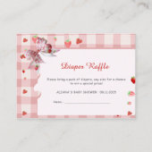 Berry Sweet Checkered Coquette Diaper Raffle Begleitkarte (Vorderseite)