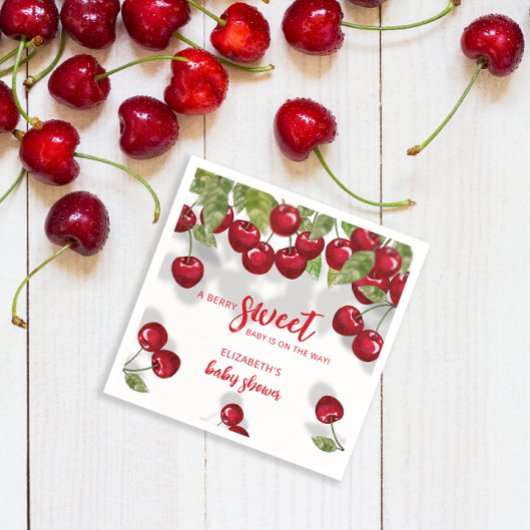 Berry Sweet Cherry Baby Dusche Napkins Serviette