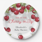 Berry Sweet Cherry Baby Duschpapier Teller (Vorderseite)