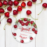Berry Sweet Cherry Baby Duschpapier Teller<br><div class="desc">Berry Sweet Cherry Baby Shower Paper Teller. Matching-Elemente verfügbar. Vollständige Sammlung: https://www.zazzle.com/collections/juicy_sweet_watercolor_garland_of_cherry_branches-119859755984168806</div>