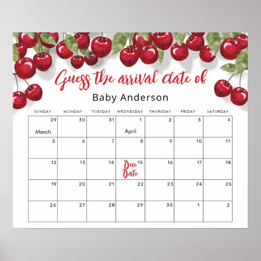 Berry Sweet Cherry rät das Fälligkeitspenster Poster (Vorne)