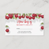 Berry Sweet Cherry Wie groß ist Mama's Bauch Begleitkarte (Vorderseite)
