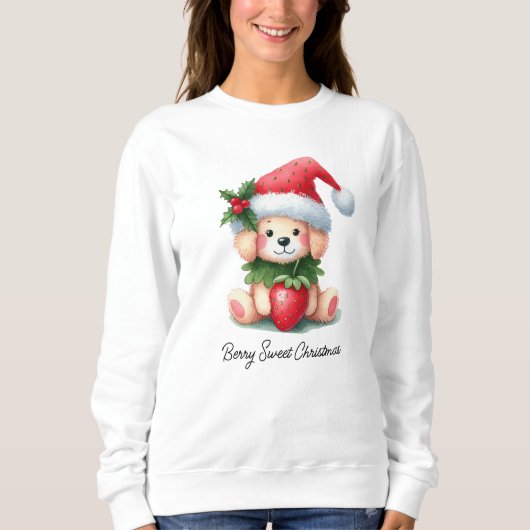 Berry Sweet Christmas Puppy Sweater Sweatshirt (Vorderseite)