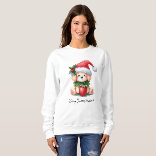 Berry Sweet Christmas Puppy Sweater Sweatshirt (Vorne ganz)