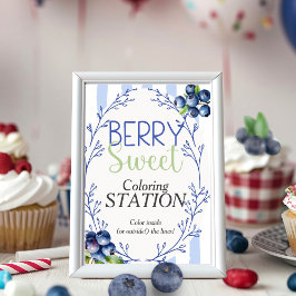 Berry Sweet Color Station Blueberry Sign Einladung