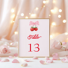 Berry Sweet Coquette Babydusche Tischnummer