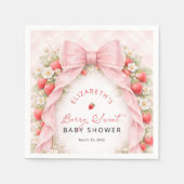 Berry Sweet Coquette Bogen Baby Shower Serviette (Vorderseite)