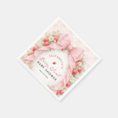 Berry Sweet Coquette Bogen Baby Shower Serviette (Ecke)