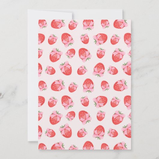 Berry Sweet Coquette Diaper Raffelkarte Einladung (Rückseite)