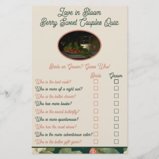 Berry Sweet Couple Quiz Brautparty Game