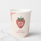 Berry Sweet Cute Baby Shower Pappbecher (Rückseite)