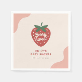Berry Sweet Cute Baby Shower Serviette