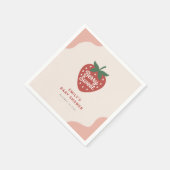 Berry Sweet Cute Baby Shower Serviette (Ecke)