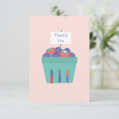 Berry Sweet Danke-Card RSVP Karte (Stehend Vorderseite)