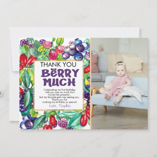 Berry Sweet Dankeskarte (Vorderseite)