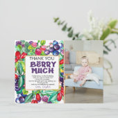 Berry Sweet Dankeskarte (Stehend Vorderseite)