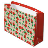 Berry Sweet Delights Olivgrün Große Geschenktüte (Rückseite Schrägansicht)