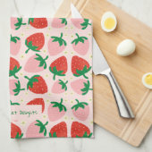 Berry Sweet Delights  Sanftes Rosa Geschirrtuch (Viertel Falte)