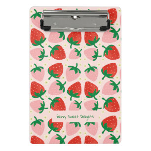 Berry Sweet Delights  Sanftes Rosa Mini Klemmbrett