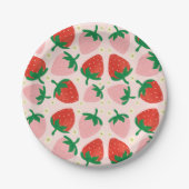 Berry Sweet Delights Sanftes Rosa Pappteller (Vorderseite)