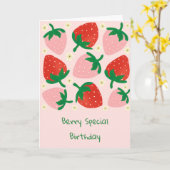 Berry Sweet Delights Soft Pink Birthday Karte (Gelbe Blume)