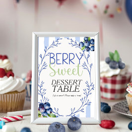 Berry Sweet Dessert TABLE Blueberry Sign Einladung