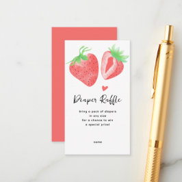 Berry Sweet Diaper Raffle Girl's Baby Shower Begleitkarte