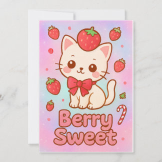“Berry Sweet Dreams” Christmas Card – Glittery Poe Feiertagskarte