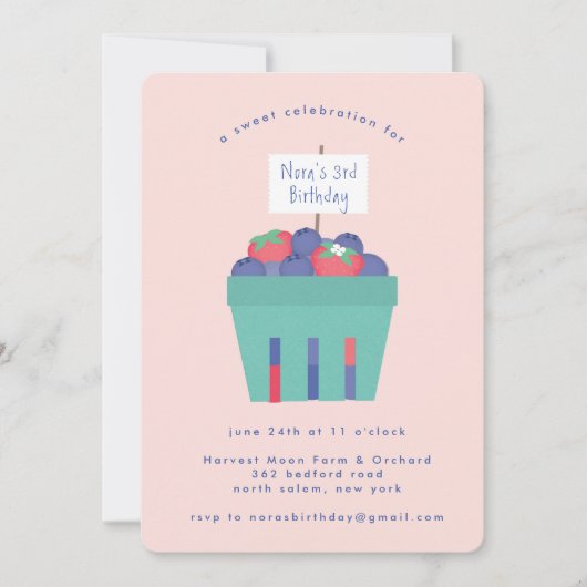 Berry Sweet Einladung (Vorderseite)