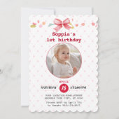 Berry Sweet Einladung zum 1. Geburtstag (Rückseite)