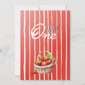 Berry Sweet Einladung zum 1. Geburtstag (Rückseite)