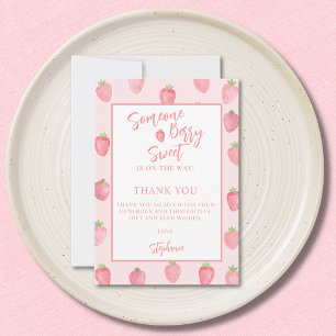 Berry Sweet Erdbeer-Baby-Party Dankeskarte