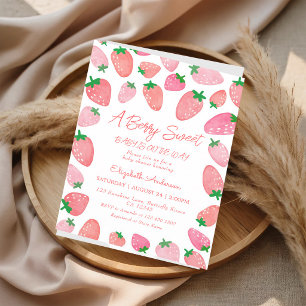 Berry Sweet Erdbeer-Baby-Party Einladung