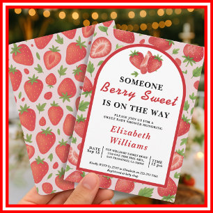 Berry Sweet Erdbeer-Baby-Party Einladung