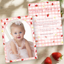 Berry Sweet Erdbeere 1. Geburtstagsfoto