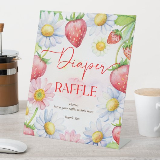 Berry Sweet Erdbeere Baby Dusche Windel Tomnette T Sockelschild (In Situ)