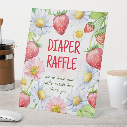 Berry Sweet Erdbeere Baby Dusche Windel Tomnette T Sockelschild (In Situ)