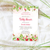 Berry Sweet Erdbeere Babydusche Einladung