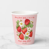 Berry Sweet Erdbeere Babydusche Pappbecher (Rückseite)