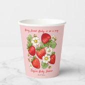 Berry Sweet Erdbeere Babydusche Pappbecher (Vorderseite)