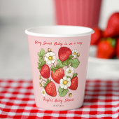 Berry Sweet Erdbeere Babydusche Pappbecher