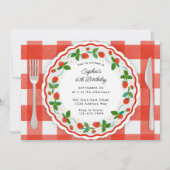 Berry Sweet Erdbeere Geburtstagsparty Einladung (Vorderseite)