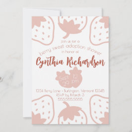 "Berry Sweet" Erdbeere Kinderdusche Adoption Einladung