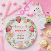 Berry Sweet Erdbeeren Babydusche bedruckt Pappteller (Party)
