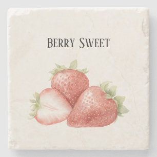 Berry Sweet Erdbeeren   Steinuntersetzer