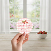 Berry Sweet Erdbeergeschmack Geschenk zum 1. Gebur Runder Aufkleber