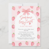 Berry Sweet Erdbeermädchen-Baby-Party Einladung (Vorderseite)