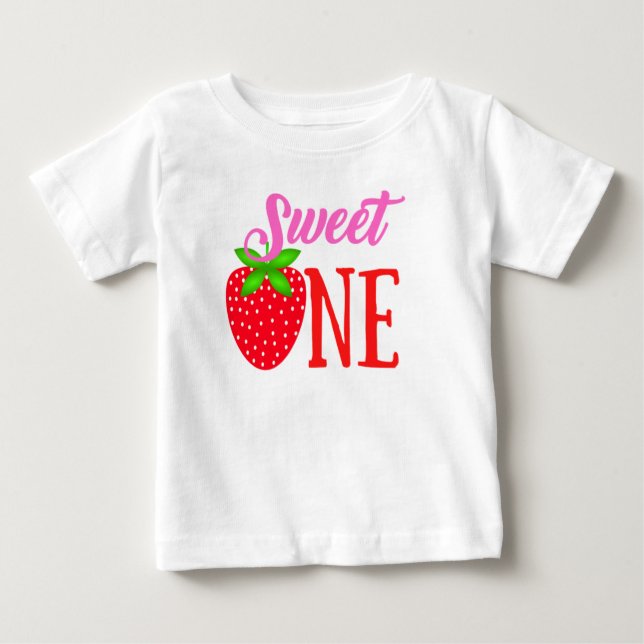 BERRY SWEET ERSTER GEBURTSTAG BABY T-SHIRT (Vorderseite)